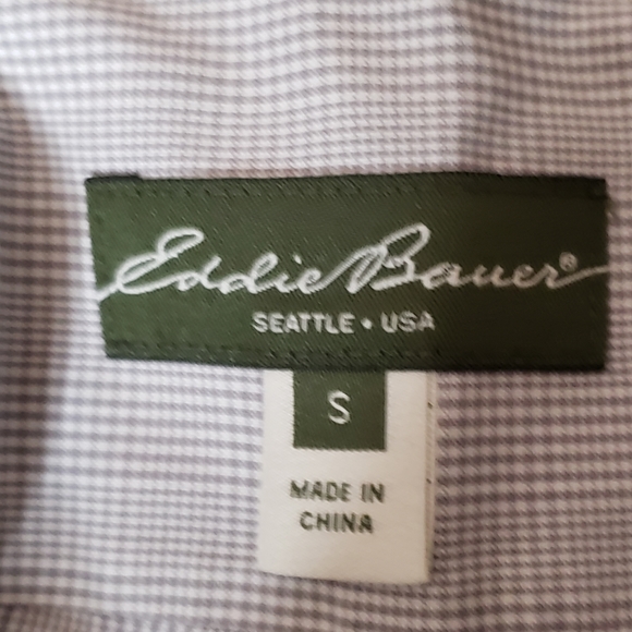 ❤️ Eddie Bauer Men's Button Down Check Pattern Shirt - Picture 4 of 6